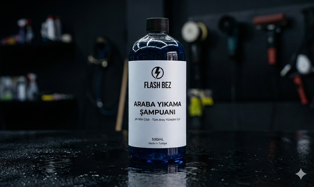 Flash Bez │ pH Nötr Cilalı Araba Yıkama Şampuanı 900mL