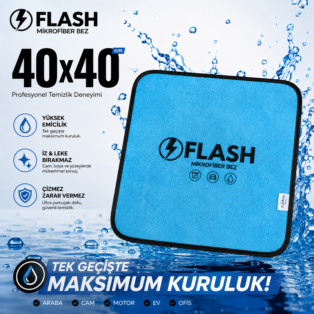 Flash MikroFiber Bez Küçük Boy