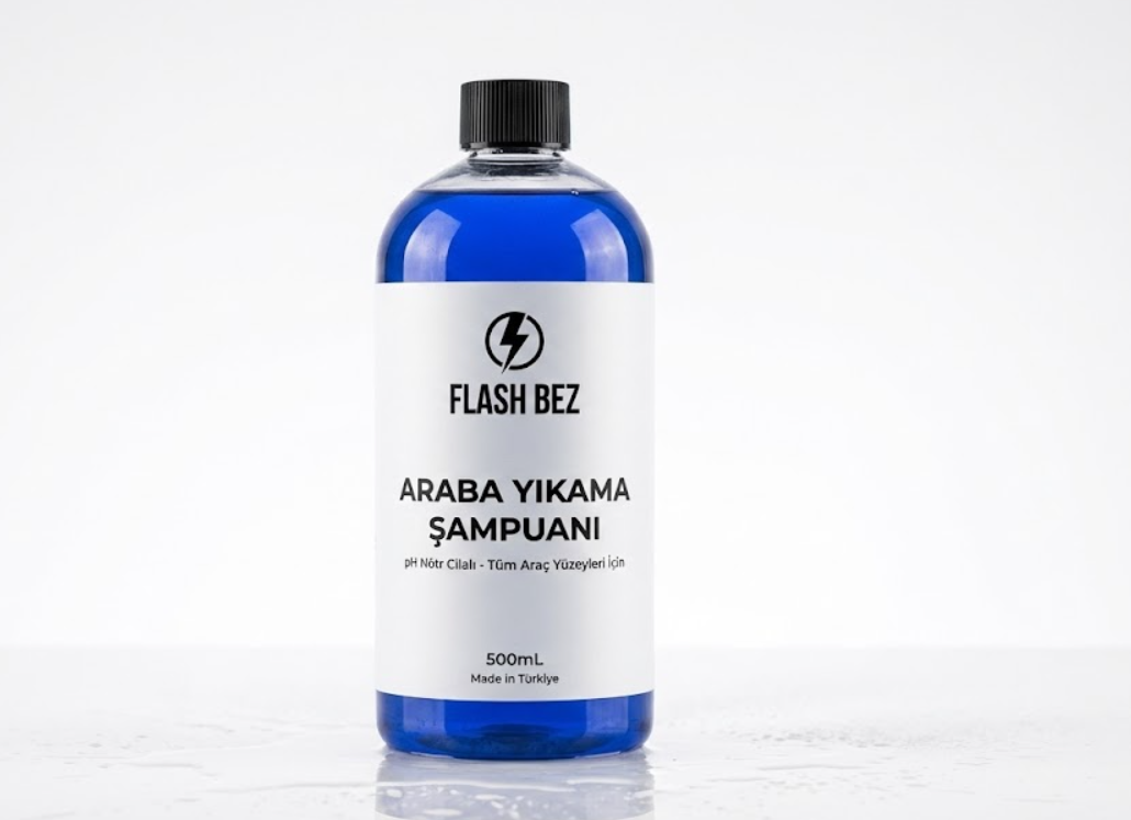 Flash Bez │ pH Nötr Cilalı Araba Yıkama Şampuanı 900mL