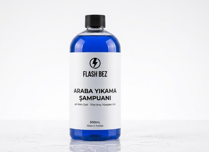 Flash Bez │ pH Nötr Cilalı Araba Yıkama Şampuanı 900mL