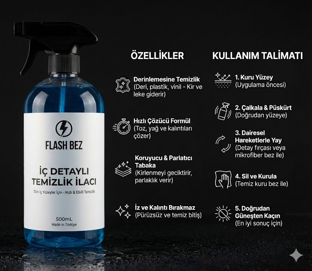 Flashbez │ İç Detaylı Temizlik İlacı 500mL